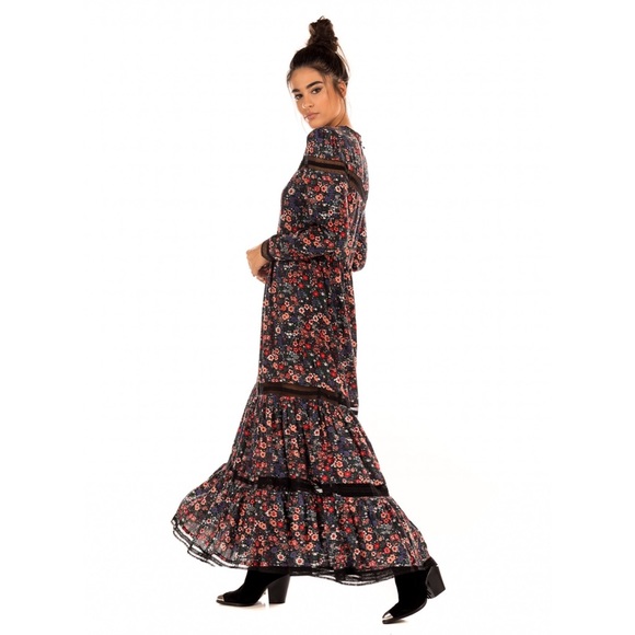 Superdry Skylar Maxi Dress-Floral Cut Out Lace Trim - Picture 4 of 14